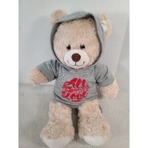 BAB Build A Bear Brown Plush Bear 16” All You Need Is Love Tshirt